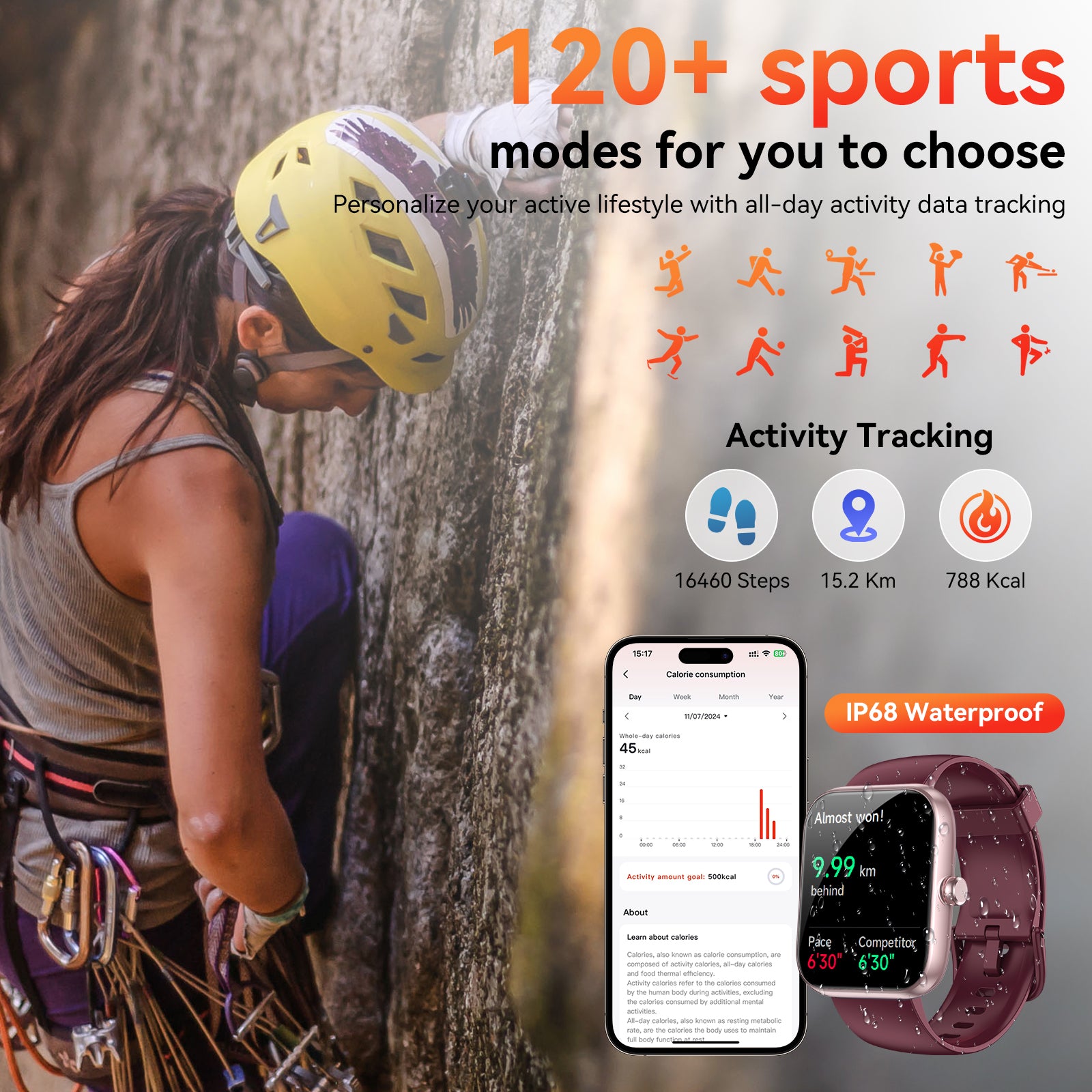 Smart Watch with Alexa Built-in 1.83" HD 2026 Health Fitness Tracker Bluetooth Calls and Notifications 120+ Sport Modes Heart Rate Sleep Monitor Fitness Watch IP68 Waterproof iPhone Android