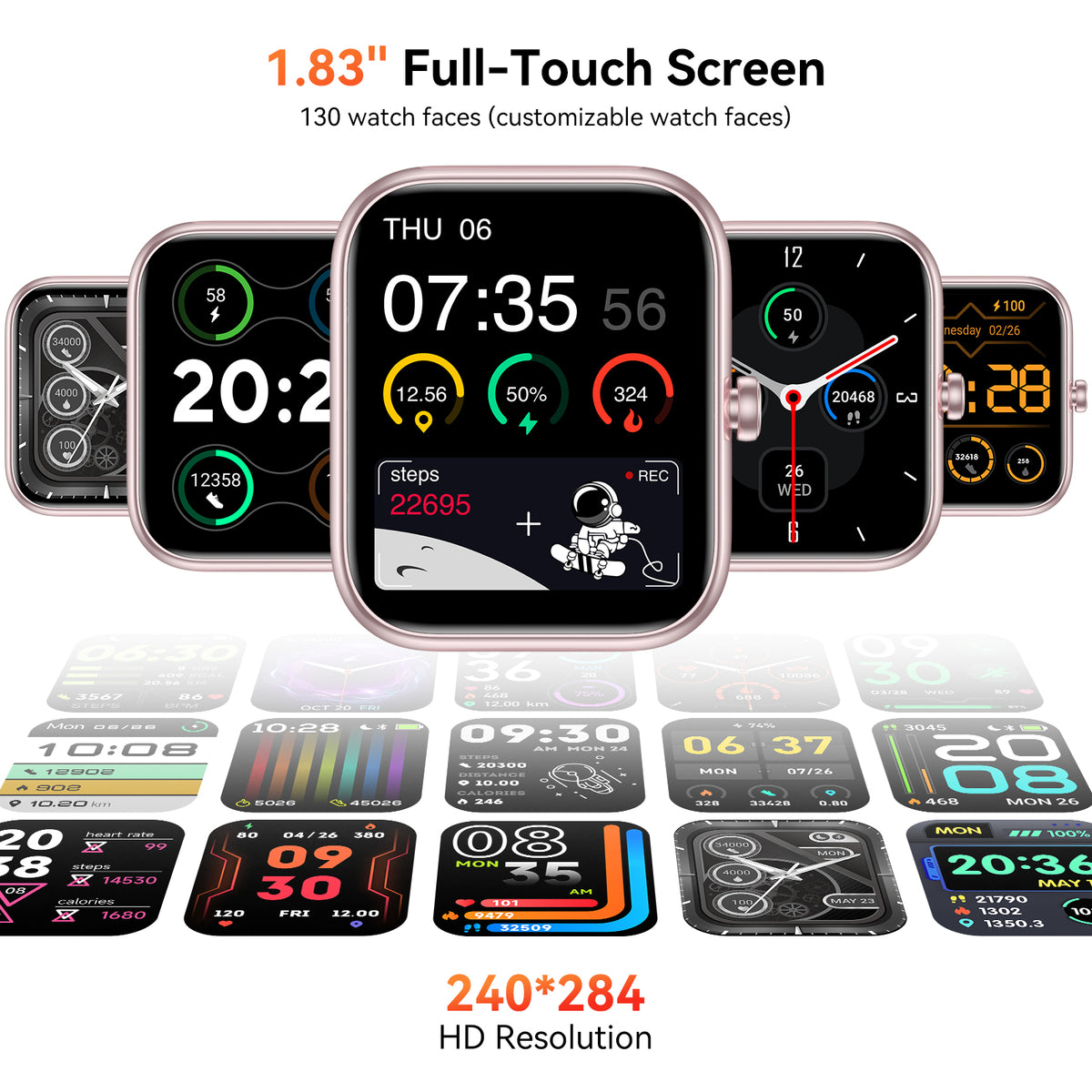 Smart Watch with Alexa Built-in 1.83" HD 2026 Health Fitness Tracker Bluetooth Calls and Notifications 120+ Sport Modes Heart Rate Sleep Monitor Fitness Watch IP68 Waterproof iPhone Android