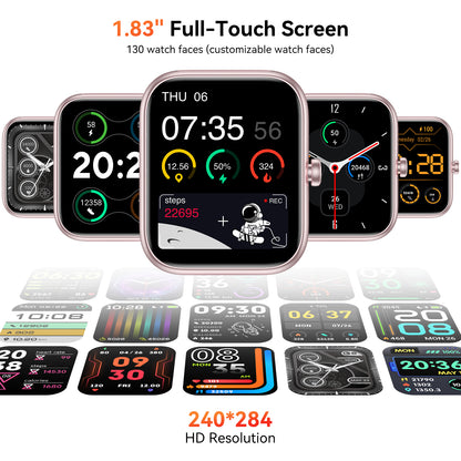 Smart Watch with Alexa Built-in 1.83" HD 2026 Health Fitness Tracker Bluetooth Calls and Notifications 120+ Sport Modes Heart Rate Sleep Monitor Fitness Watch IP68 Waterproof iPhone Android
