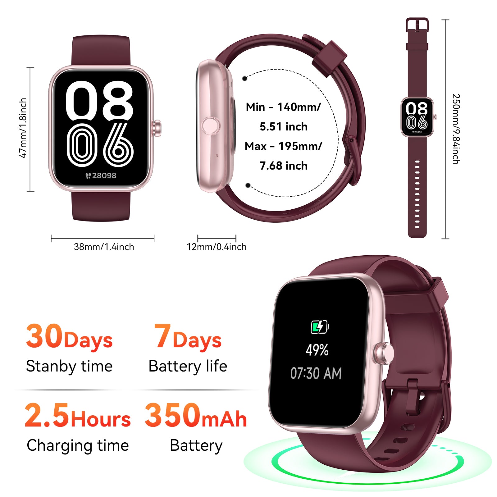 Smart Watch with Alexa Built-in 1.83" HD 2026 Health Fitness Tracker Bluetooth Calls and Notifications 120+ Sport Modes Heart Rate Sleep Monitor Fitness Watch IP68 Waterproof iPhone Android