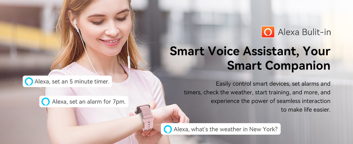 Smart Watch with Alexa Built-in 1.83" HD 2026 Health Fitness Tracker Bluetooth Calls and Notifications 120+ Sport Modes Heart Rate Sleep Monitor Fitness Watch IP68 Waterproof iPhone Android