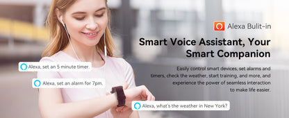 Smart Watch with Alexa Built-in 1.83" HD 2026 Health Fitness Tracker Bluetooth Calls and Notifications 120+ Sport Modes Heart Rate Sleep Monitor Fitness Watch IP68 Waterproof iPhone Android