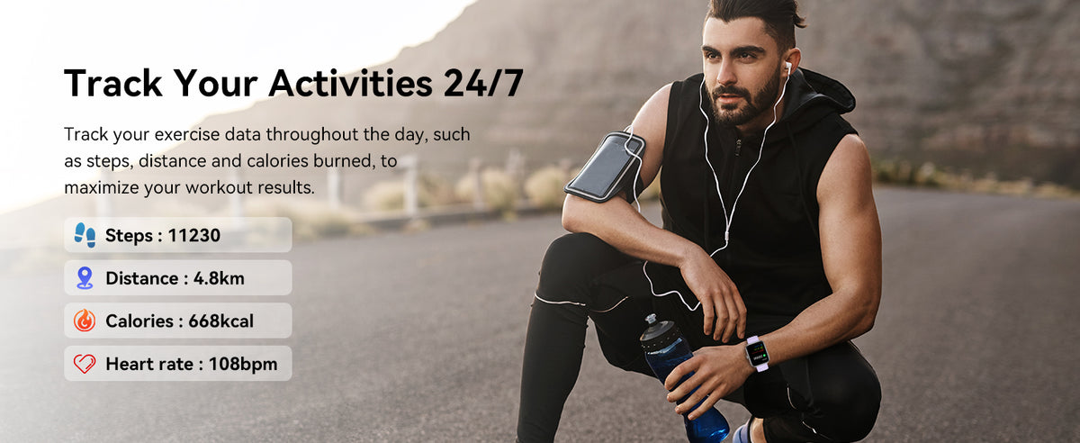 Smart Watch with Alexa Built-in 1.83" HD 2026 Health Fitness Tracker Bluetooth Calls and Notifications 120+ Sport Modes Heart Rate Sleep Monitor Fitness Watch IP68 Waterproof iPhone Android