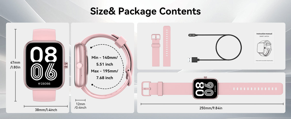 Smart Watch with Alexa Built-in 1.83" HD 2026 Health Fitness Tracker Bluetooth Calls and Notifications 120+ Sport Modes Heart Rate Sleep Monitor Fitness Watch IP68 Waterproof iPhone Android