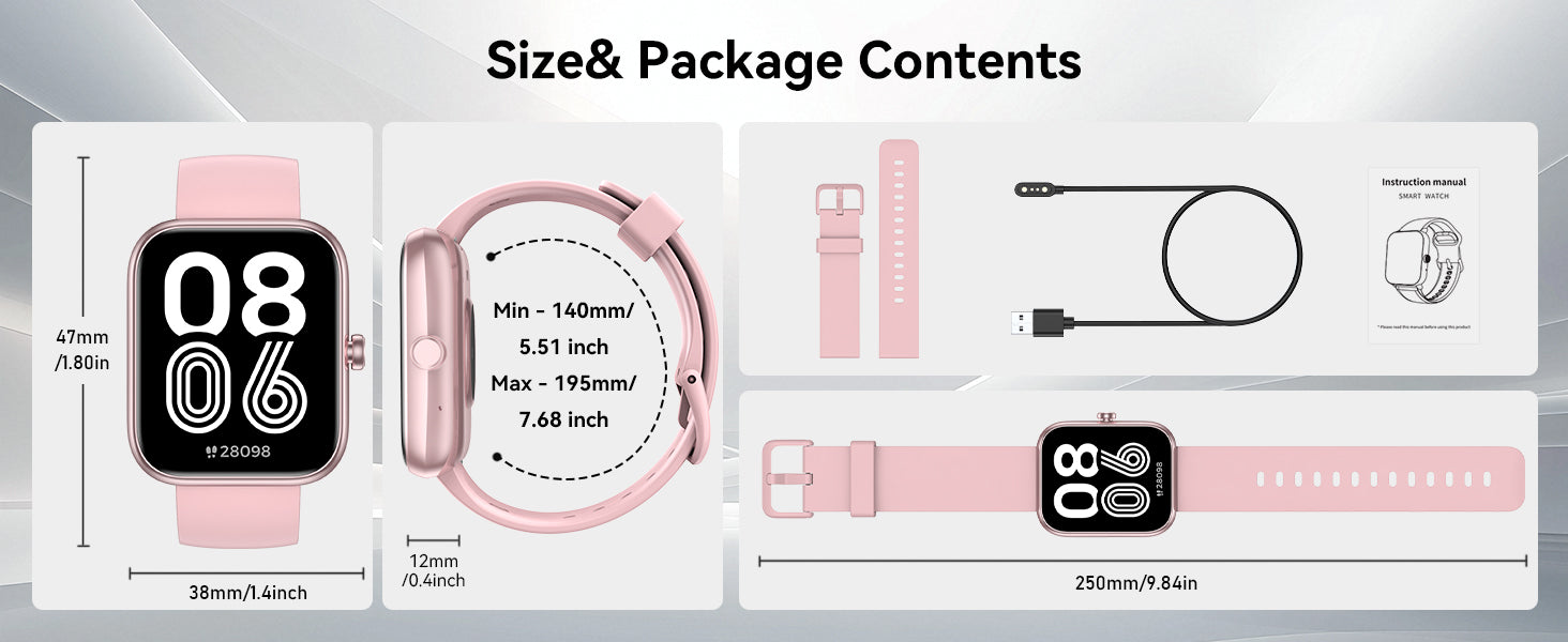 Smart Watch with Alexa Built-in 1.83" HD 2026 Health Fitness Tracker Bluetooth Calls and Notifications 120+ Sport Modes Heart Rate Sleep Monitor Fitness Watch IP68 Waterproof iPhone Android