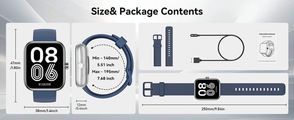 Smart Watch with Alexa Built-in 1.83" HD 2026 Health Fitness Tracker Bluetooth Calls and Notifications 120+ Sport Modes Heart Rate Sleep Monitor Fitness Watch IP68 Waterproof iPhone Android