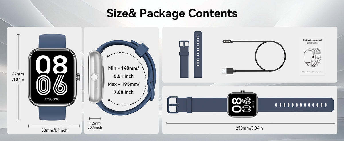 Smart Watch with Alexa Built-in 1.83" HD 2026 Health Fitness Tracker Bluetooth Calls and Notifications 120+ Sport Modes Heart Rate Sleep Monitor Fitness Watch IP68 Waterproof iPhone Android